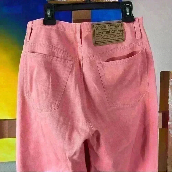 Vintage 90s Lizwear Pink Denim Jeans Pants 26” Waist - Picture 4 of 11